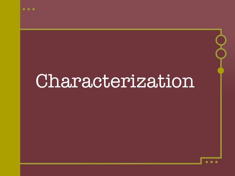 characterization direct and indirect what is direct characterization