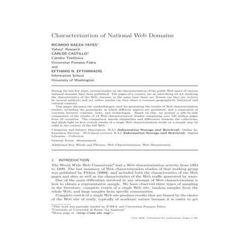 Characterization of National Web Domains