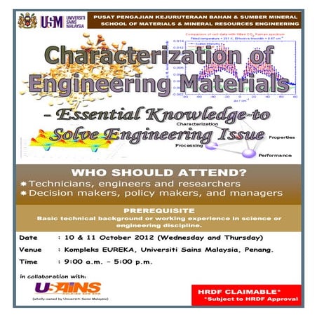 Characterization of Engineering Materials Course Oct 2012