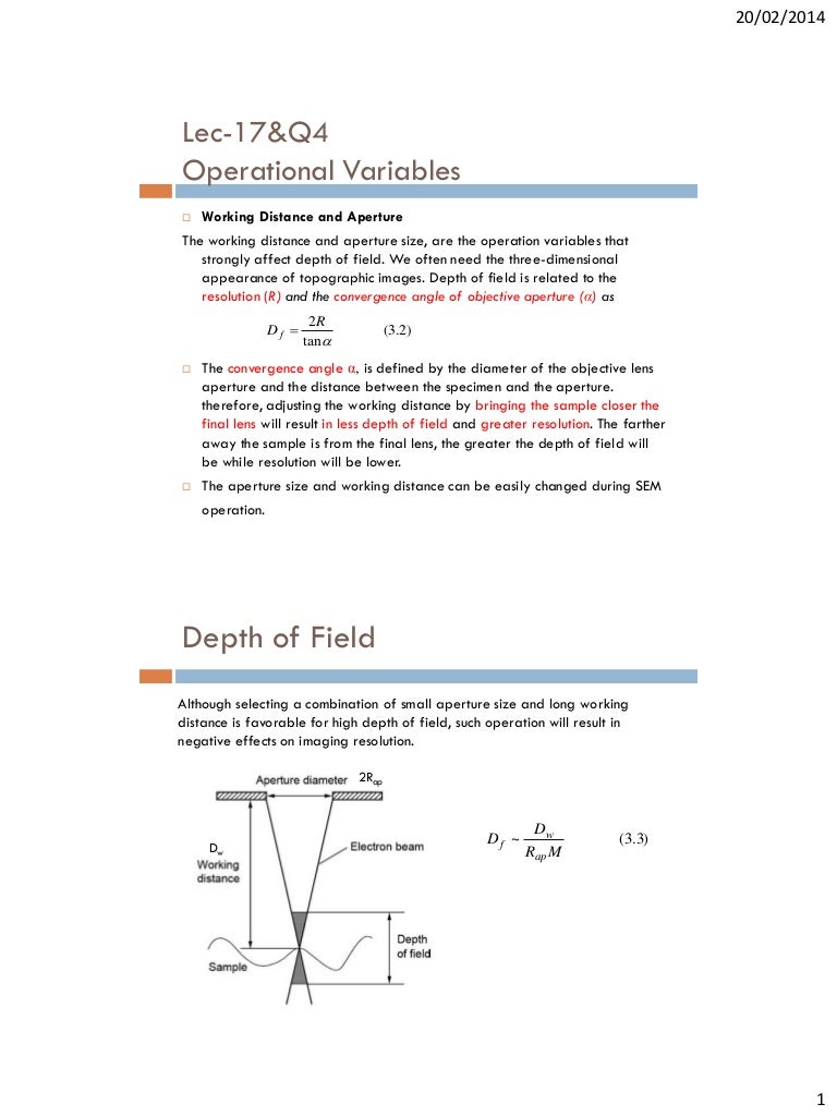 Characterization of materials lec 17