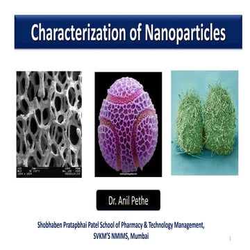 Characterization of nanoparticles
