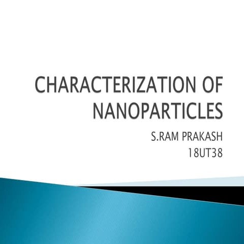 Characterization of nanoparticles