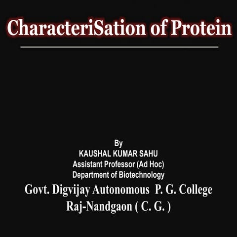 Characterization of protein