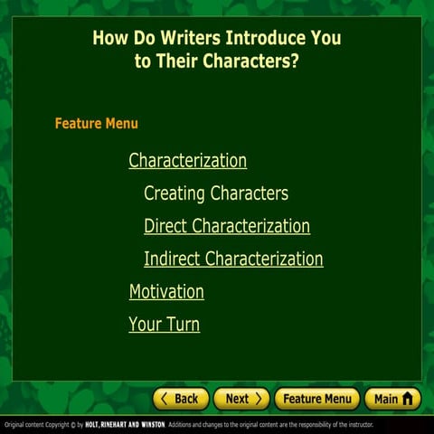 Characterization
