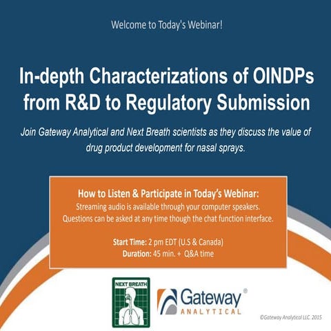 In-depth Characterizations of OINDPs from R&D to Regulatory Submission