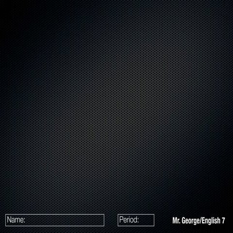 Characterization Notes