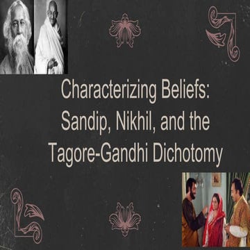 Characterizing Beliefs_ Sandip, Nikhil, and the Tagore-Gandhi Dichotomy.pptx