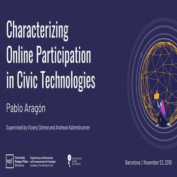 Characterizing Online Participation in Civic Technologies - PhD