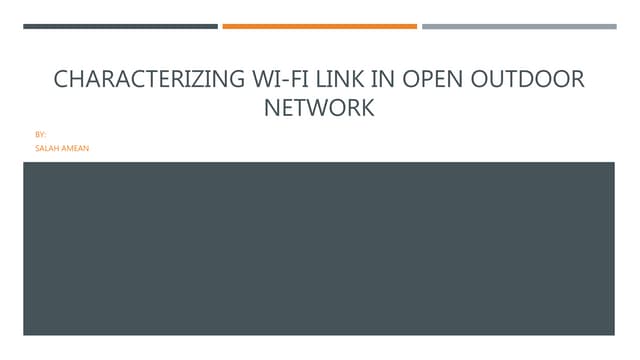 Characterizing wi fi-link_in_open_outdoor_netwo