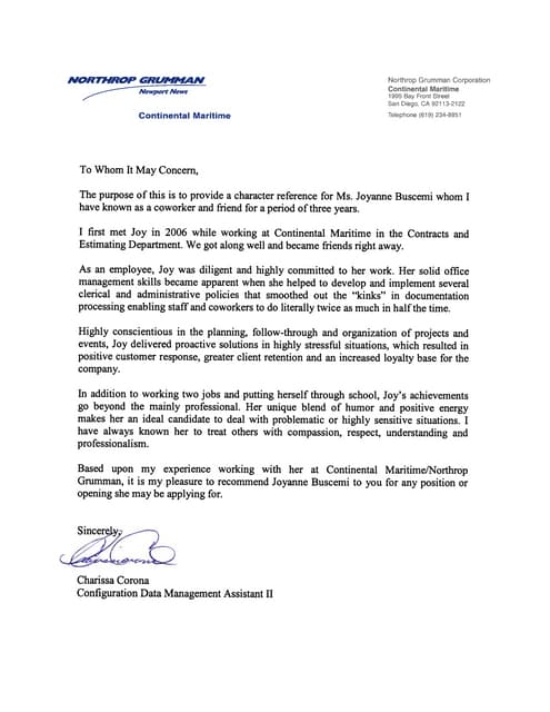 reference letter for colleague sample
