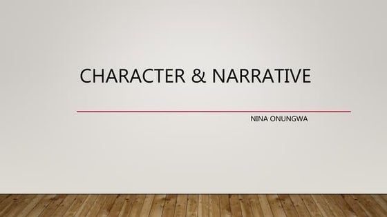 Lesson 3 character conventions | PPTX | True Crime | Genres