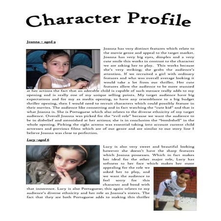 Character Profiles | DOCX