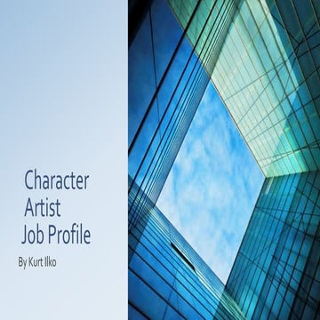 Character Artist Job Profile 