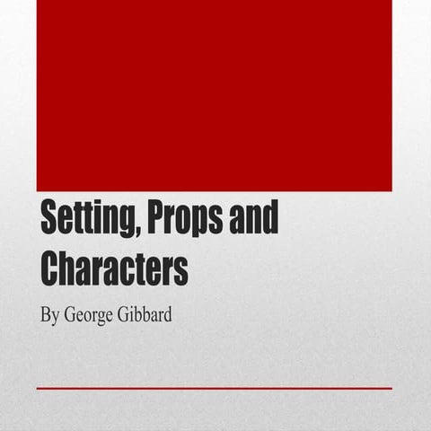 Character, props and settings 