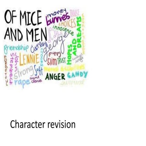 Character revision for Of Mice and Men