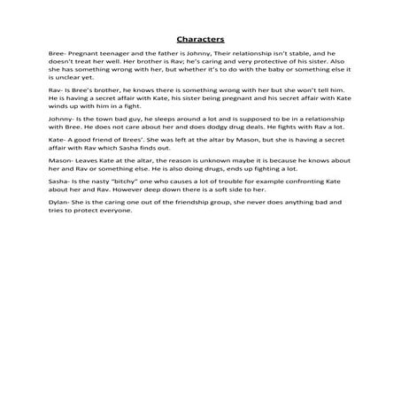 Characters from Bamford