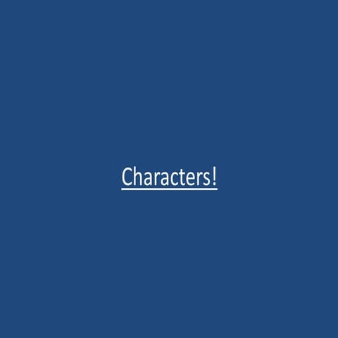 Characters! | PPT