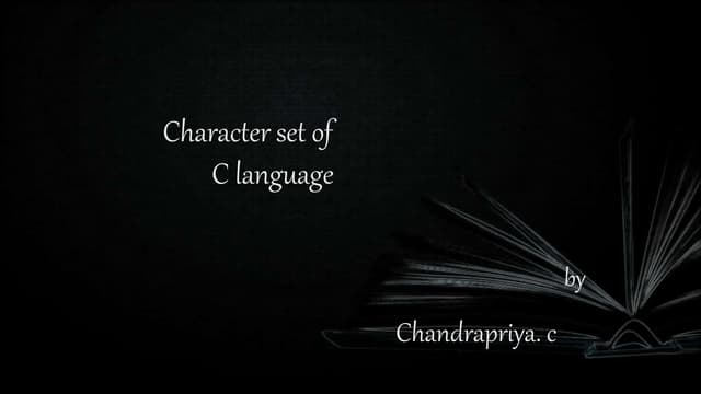 Character set of c