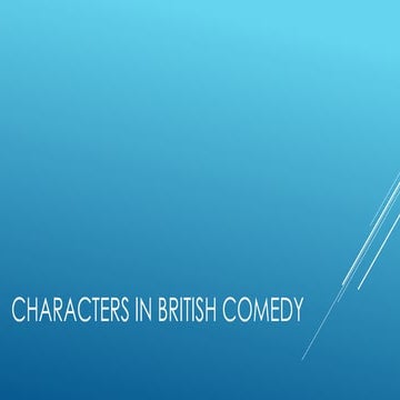Characters in british comedy