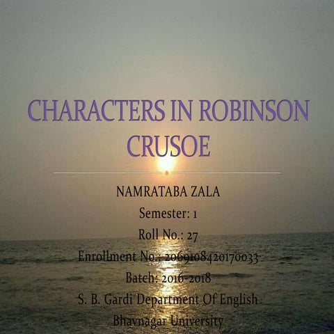 Characters in robinson crusoe