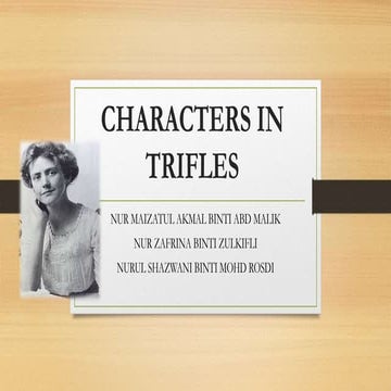 Characters in TRIFLES