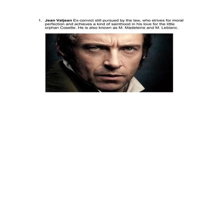 Characters les miserables