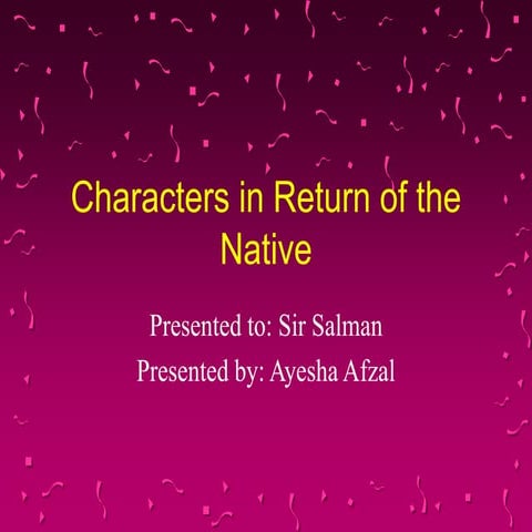 Characters of return of the native