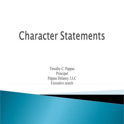 Character Statements | PPT