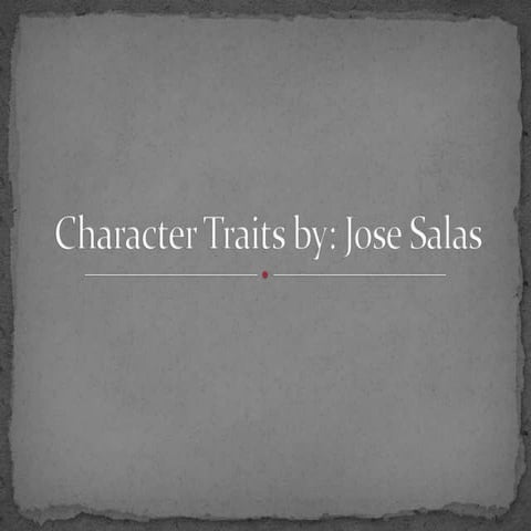 Character traits slide show