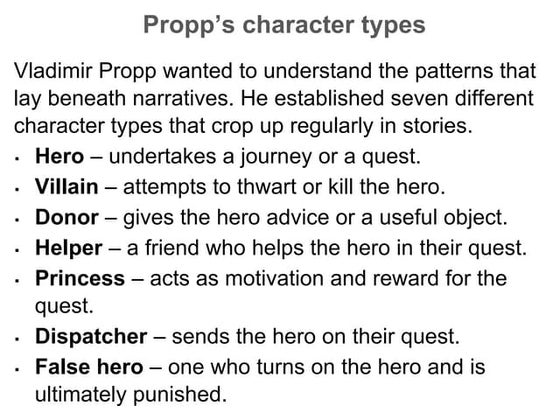 Propps character types | PPT