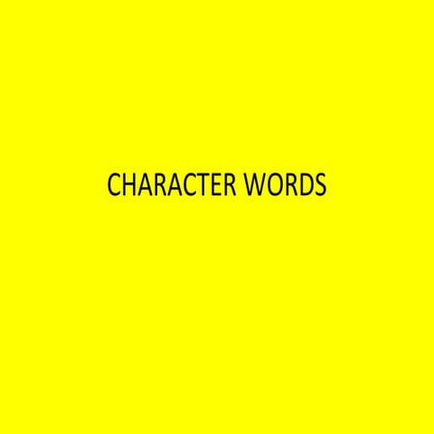 Character words 