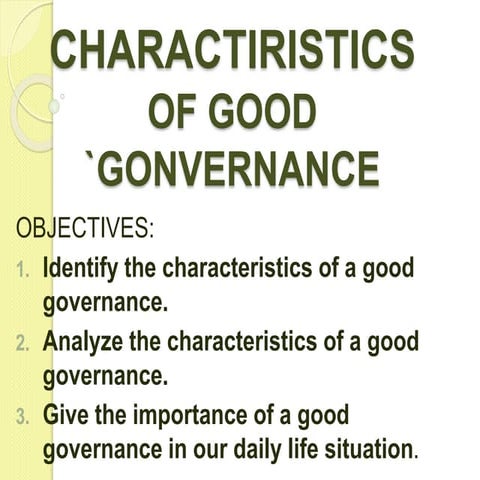 CHARACTIRISTICS         OF GOOD   `GONVERNANCE.pptx