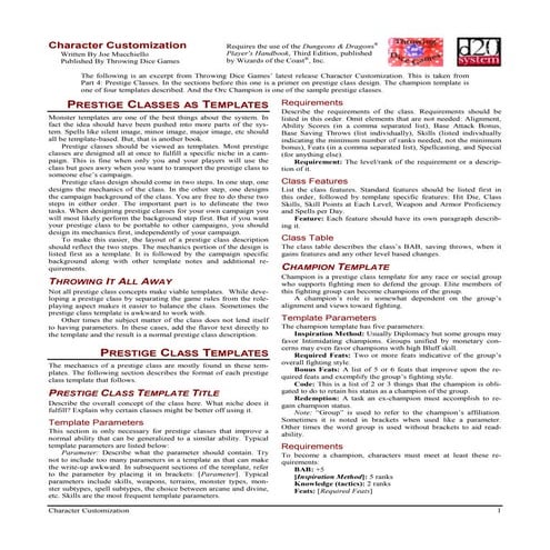 Character Customization | PDF