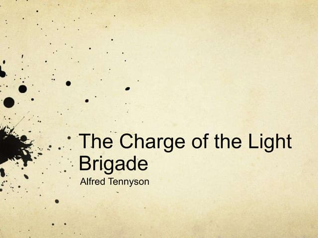 The Charge Of The Light Brigade A Set Of Questions And Answers