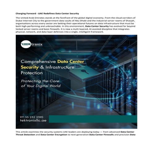 Advanced Security for UAE Data Centers (data center) | PDF