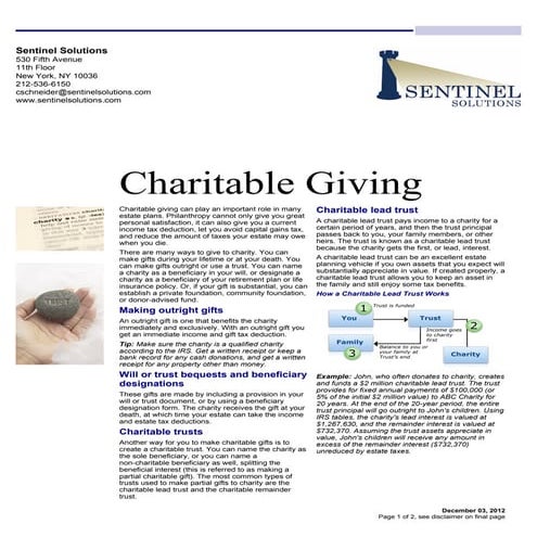 Charitable Giving