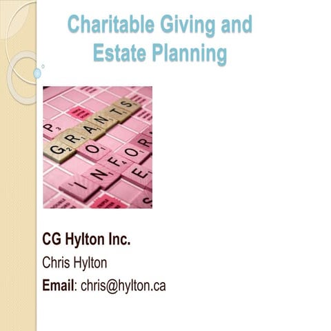 Charitable giving and estate planning