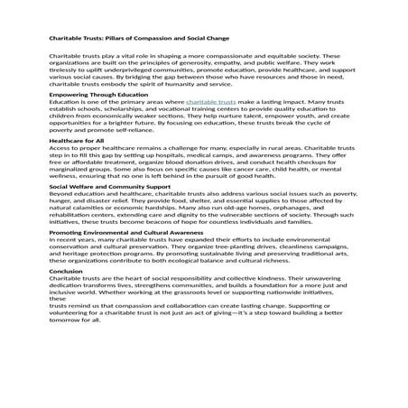 Empowering Communities Through Compassionate Charitable Trusts