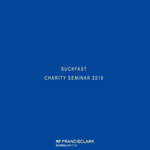 Buckfast - Charity Seminar 2019