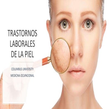 TRASTORNOS LABORALES DE LA PIEL