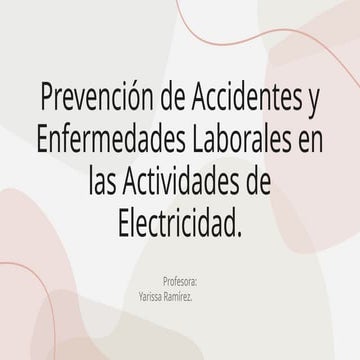 CHARLA DE ELECTRICIDAD Y SUS MEDIDAS PREVENTIVAS | PPTX