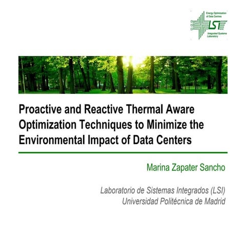 LSI Seminar on Marina Zapater's PhD Thesis