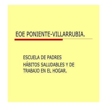 Charla sobre hábitos higiene y estudio padres