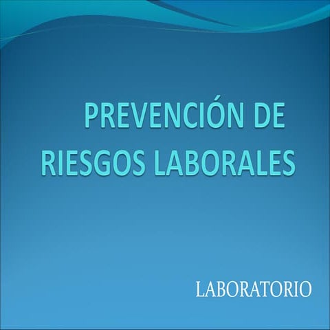 Riesgos laborales en el laboratorio