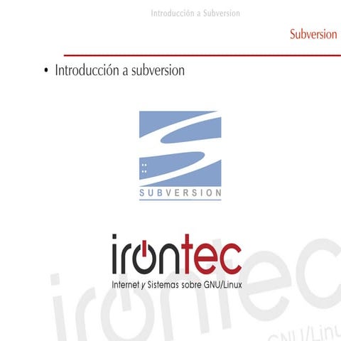 Charla svn subversion