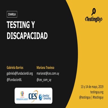 Charla TestingUy 2019 - Testing y discapacidad