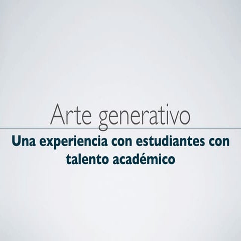 Arte Generativo (UCV)