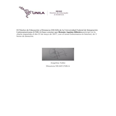 Charla unila gobernanza de internet