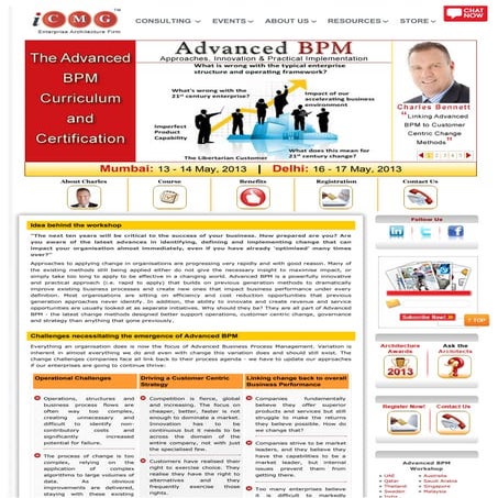 India Advanced BPM Workshop 2013