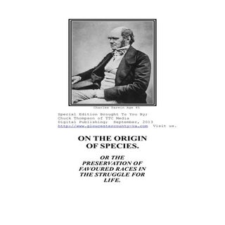 Charles Darwin   On The Origin of S...
